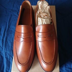 Meermin Antique Copper Leather Loafers